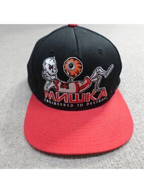 Vintage Mishka Hat Blacks Embroidered Basketball Skeleton Nets Starter NEW